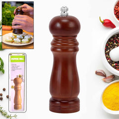 Wooden Pepper Mill – Adjustable Ceramic Grinder | Grippy