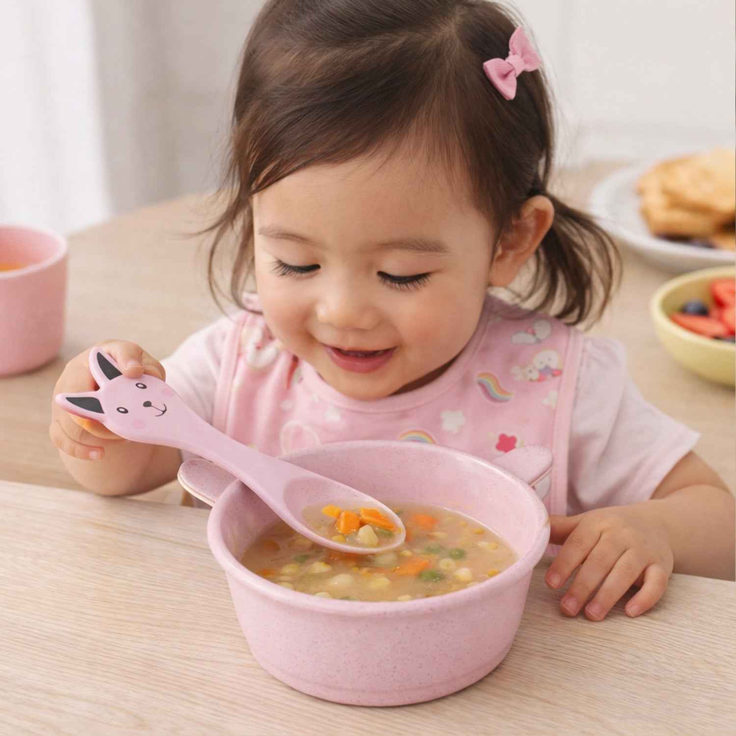 Kids Feeding Bowl with Spoon – Safe & Lightweight 240ML Set