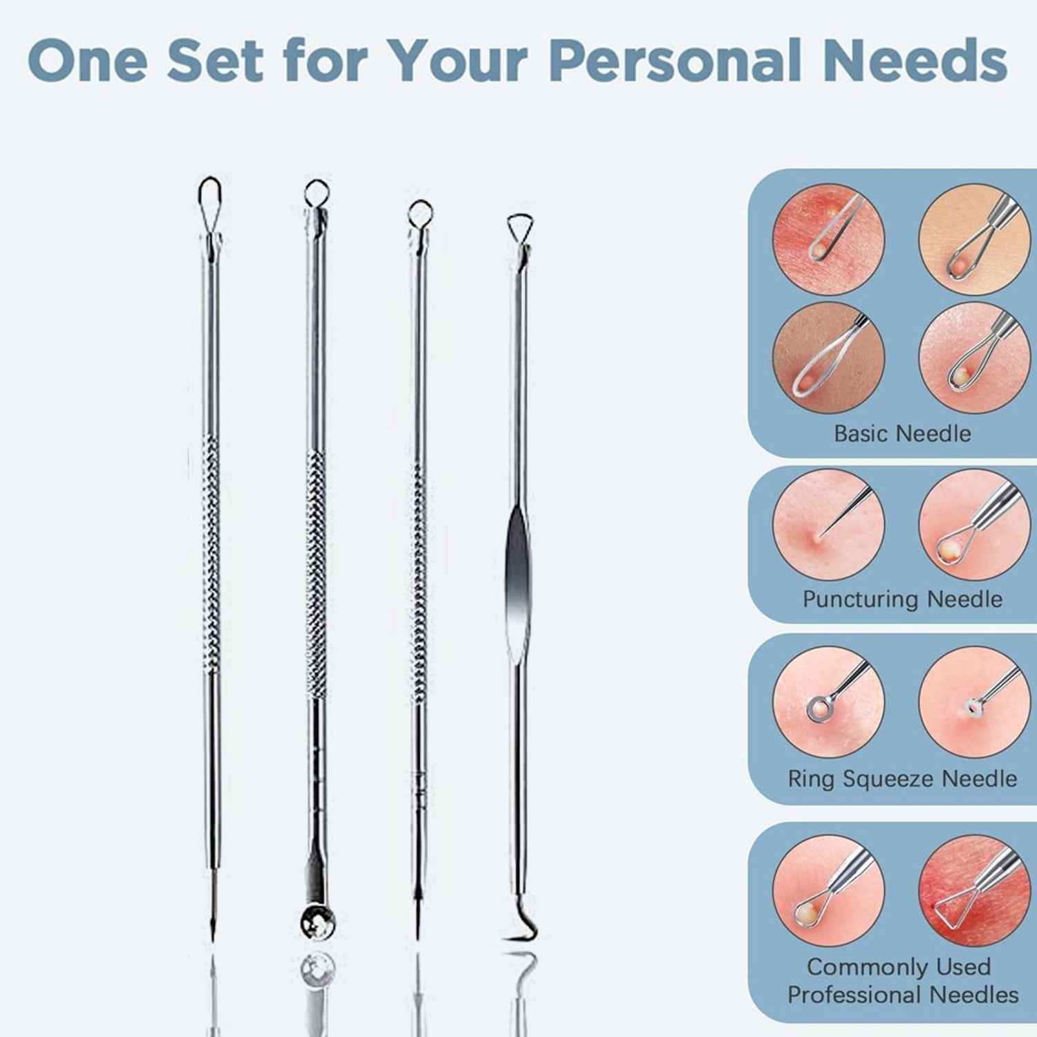 Blackhead Remover Tool – 4-in-1 Stainless Steel Extractor | ToolMate Pro