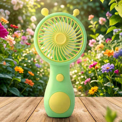 Rechargeable Mini Handheld Fan – Cute Cartoon USB Portable Cooler
