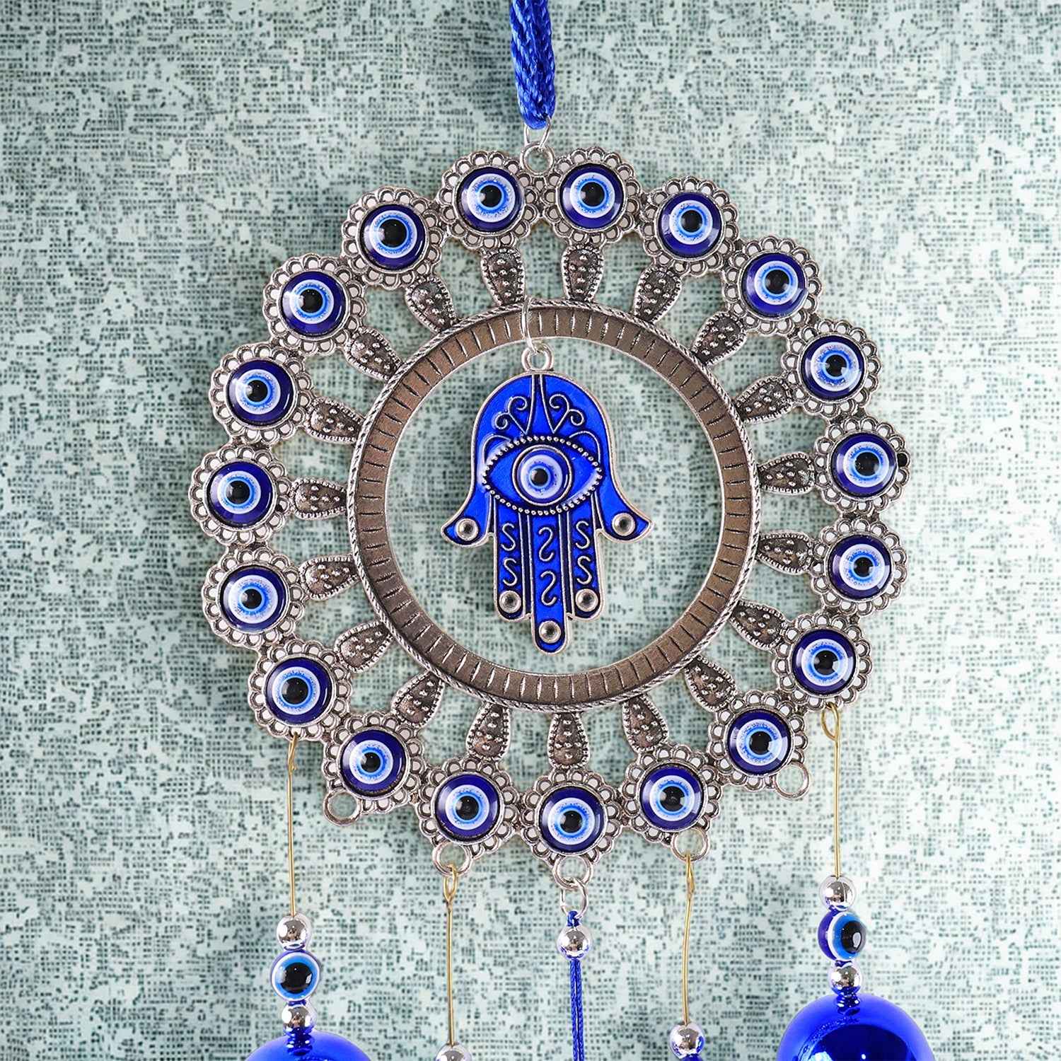 Om Evil Eye Wind Chime – Protective Spiritual Home Decor