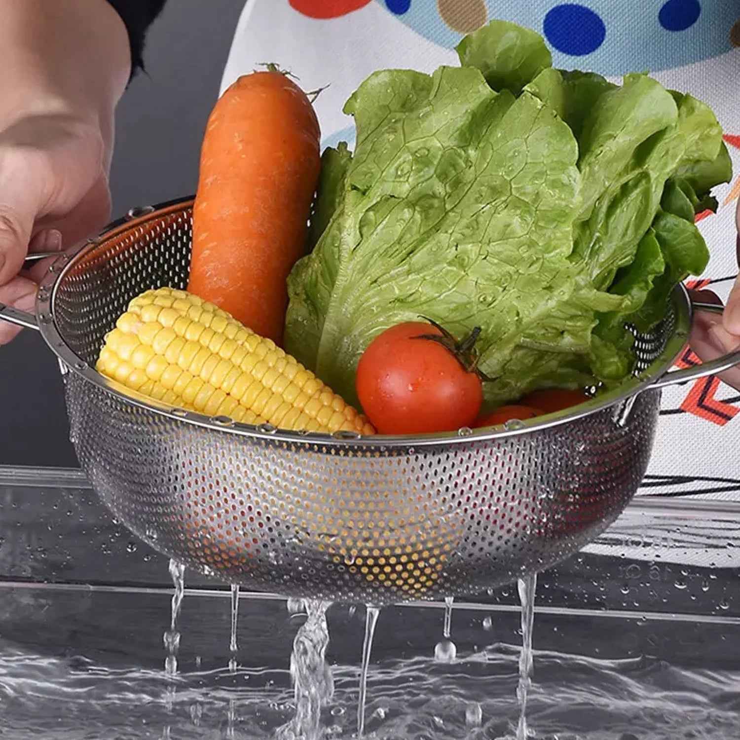 Stainless Steel Colander – Large Mesh Strainer for Kitchen | Vastate