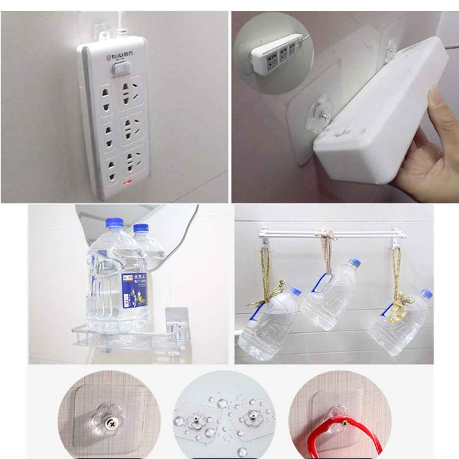 Self Adhesive Hooks – Drill-Free Heavy Duty 4 Pcs Set | GlimmerHome