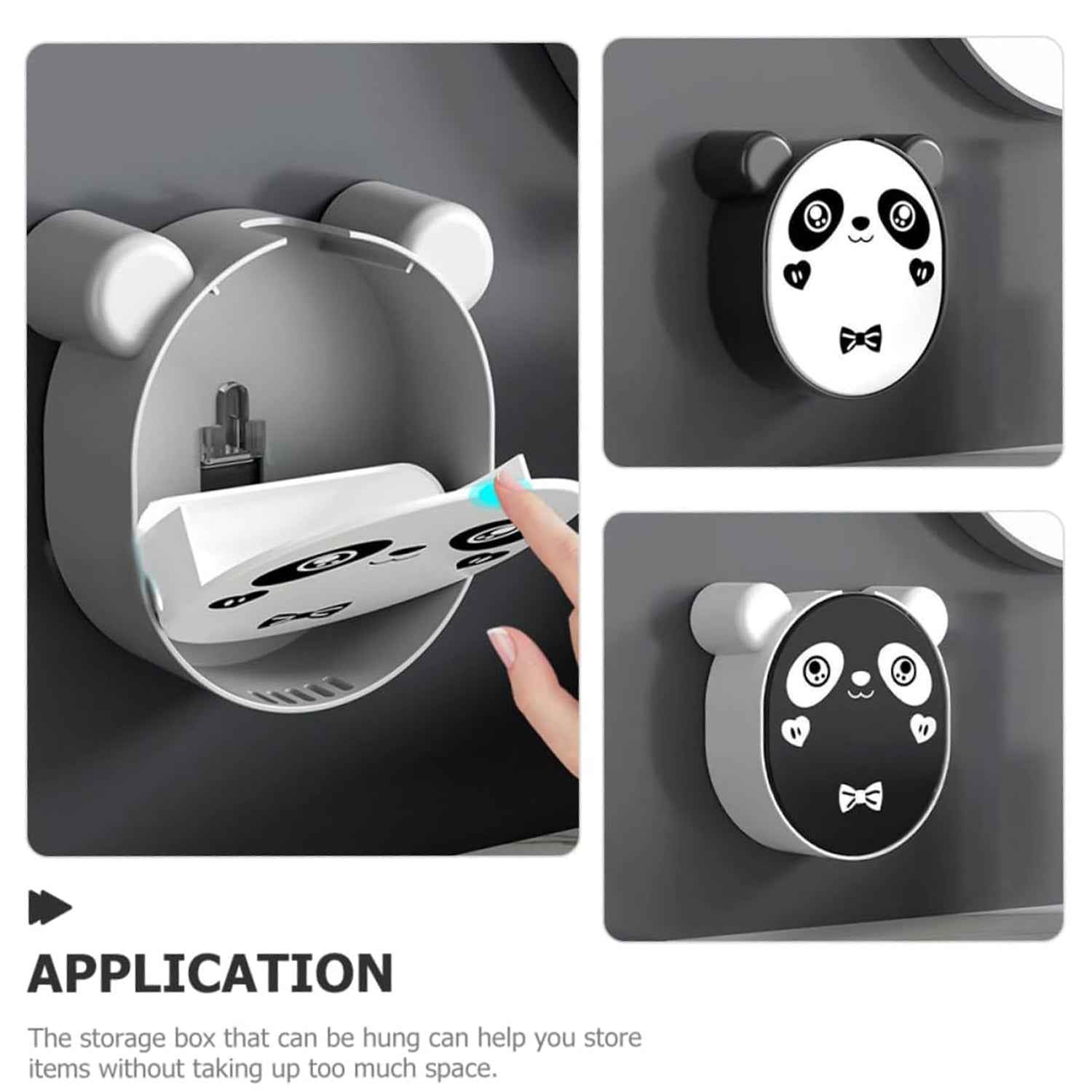 Panda Soap Box – Waterproof Wall-Mounted Flip-Top Holder