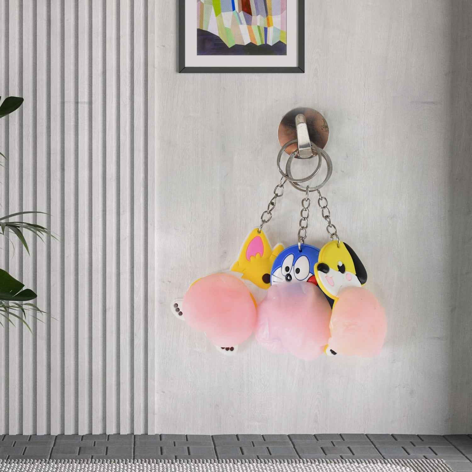Cartoon Animal Keychain – Soft Silicone Stress Relief Toy