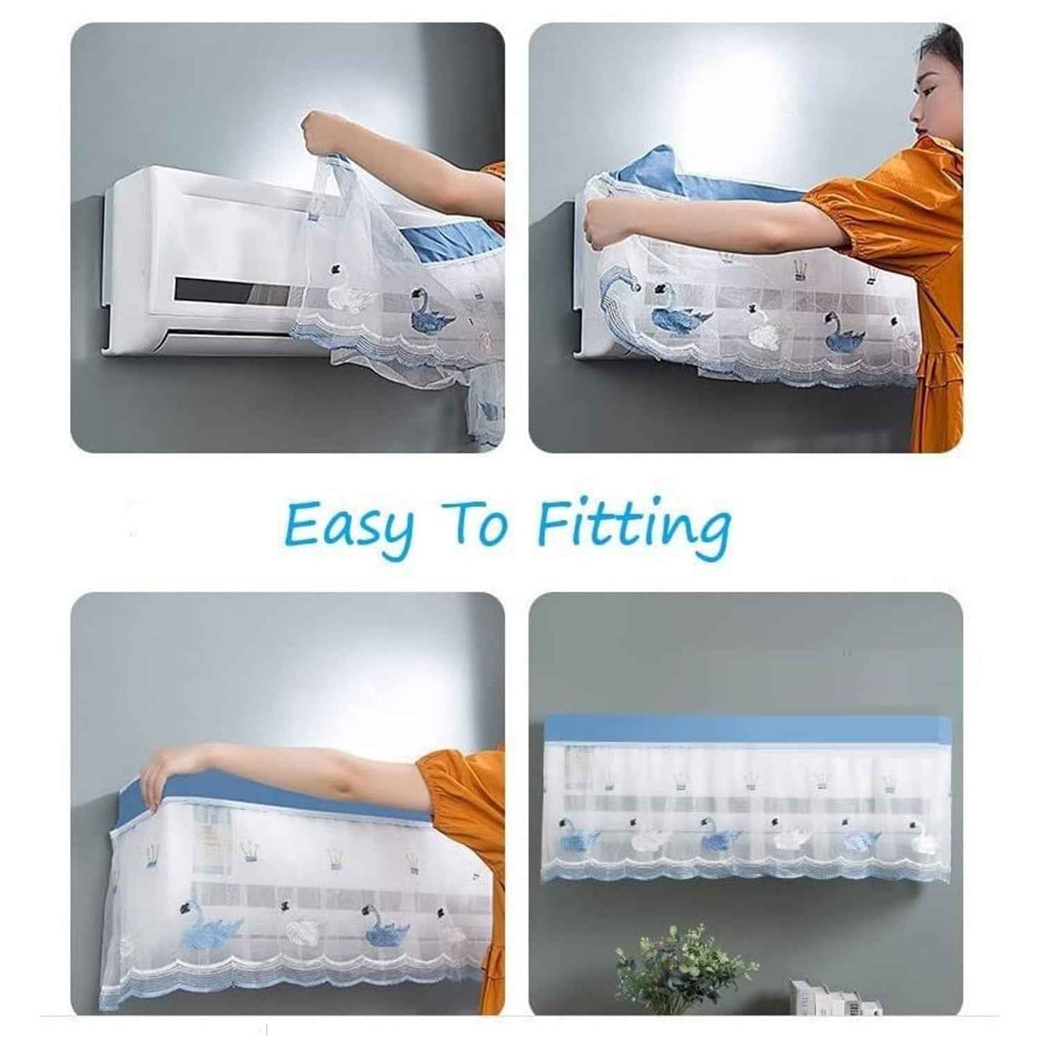 AC Dust Cover for 1 Ton Split AC – Designer & Washable | Velvet Wheels