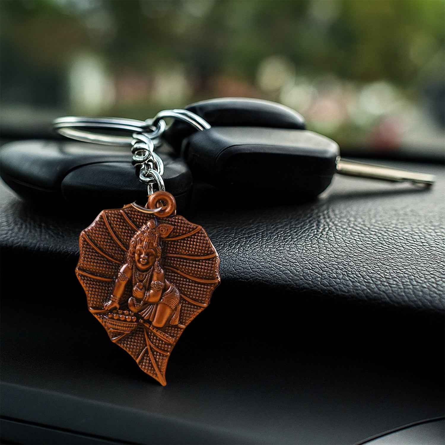 Bal Krishna Antique Bronze Keychain – Spiritual & Durable