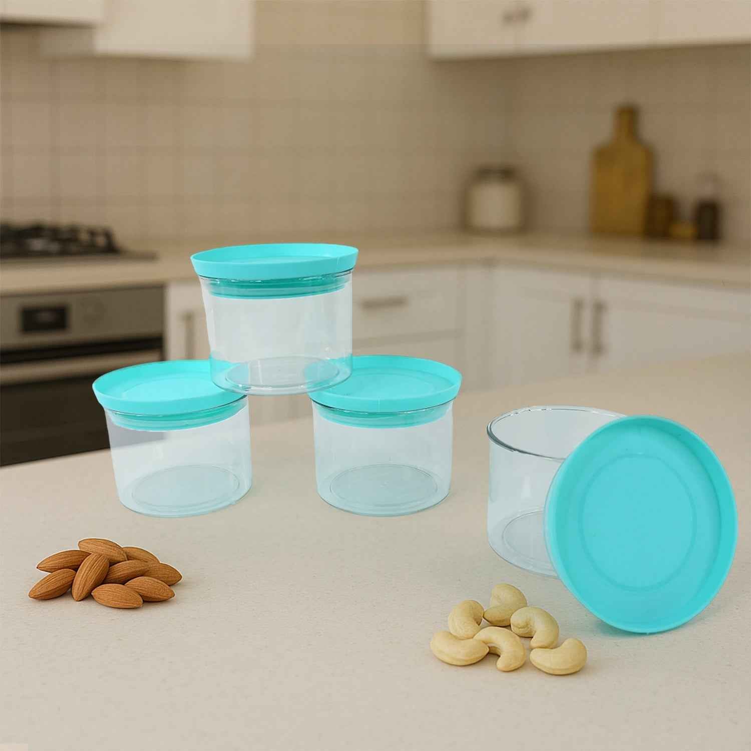 Mukhwas Dani Set – Airtight 4 Pc Jars with Stylish Tray | Organivo