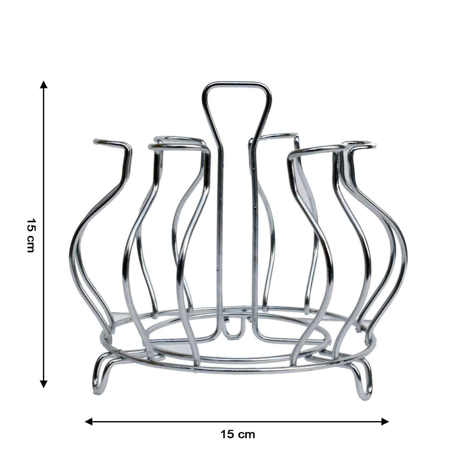 Stainless Steel Glass Holder – Hanging Kitchen Organizer | CookAura