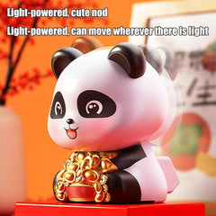 Solar Panda Car Decor – Moving Dashboard Showpiece | Velvet Wheels