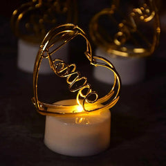 Valentine’s Day Gift Box – Heart Light, Chocolates & Golden Flower | Giftoiza