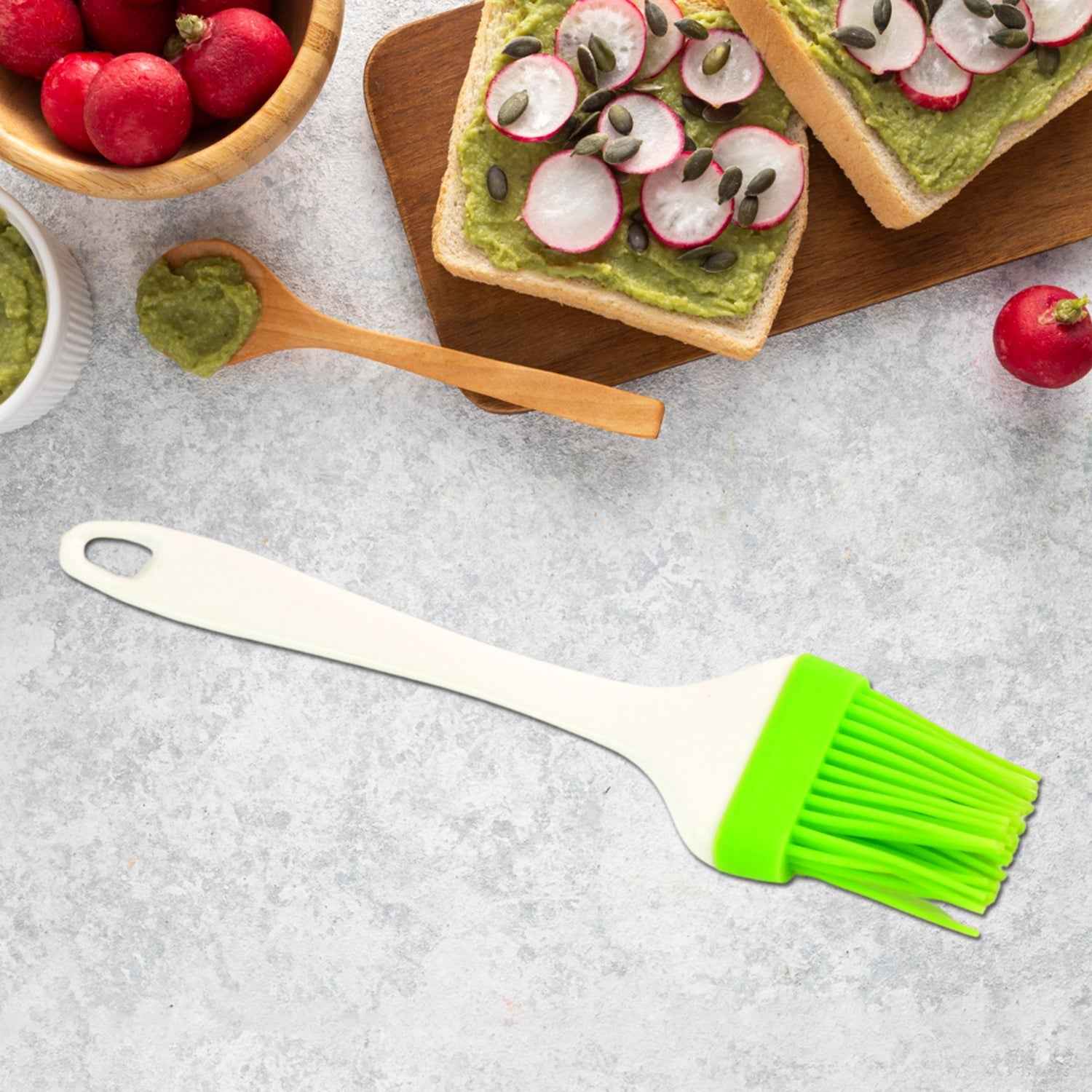 Silicone Kitchen Oil Spatula Brush – Heat Resistant Pastry Brush | CookAura