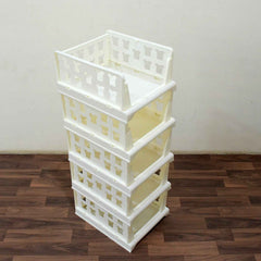 Stackable Storage Cart – 5-Layer Foldable Organizer | Organivo