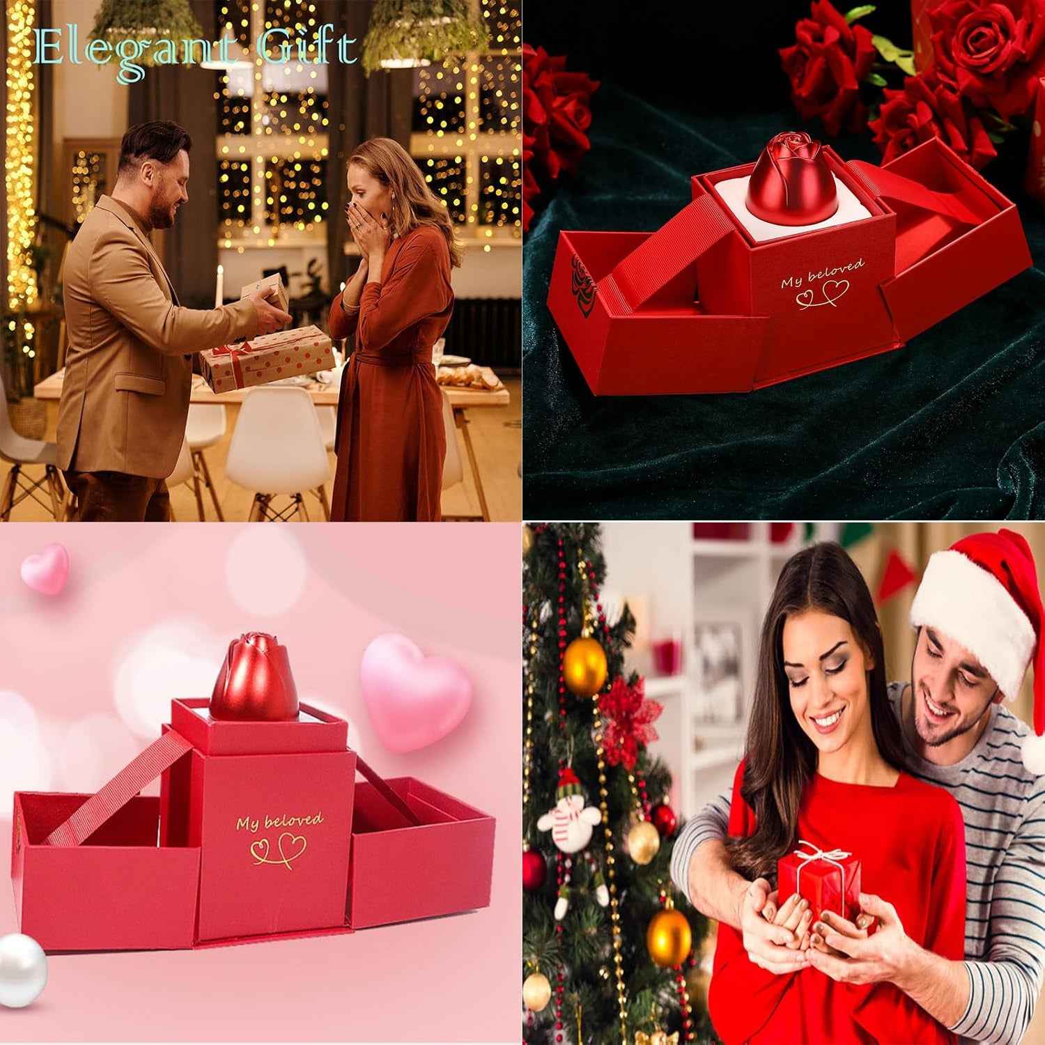 Rose Ring Box Jewellery – Romantic Gift with Magical Presentation