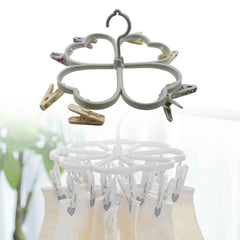 Cloth Drying Rack – Heart Shape with 8 Clips | Mini Bubbles