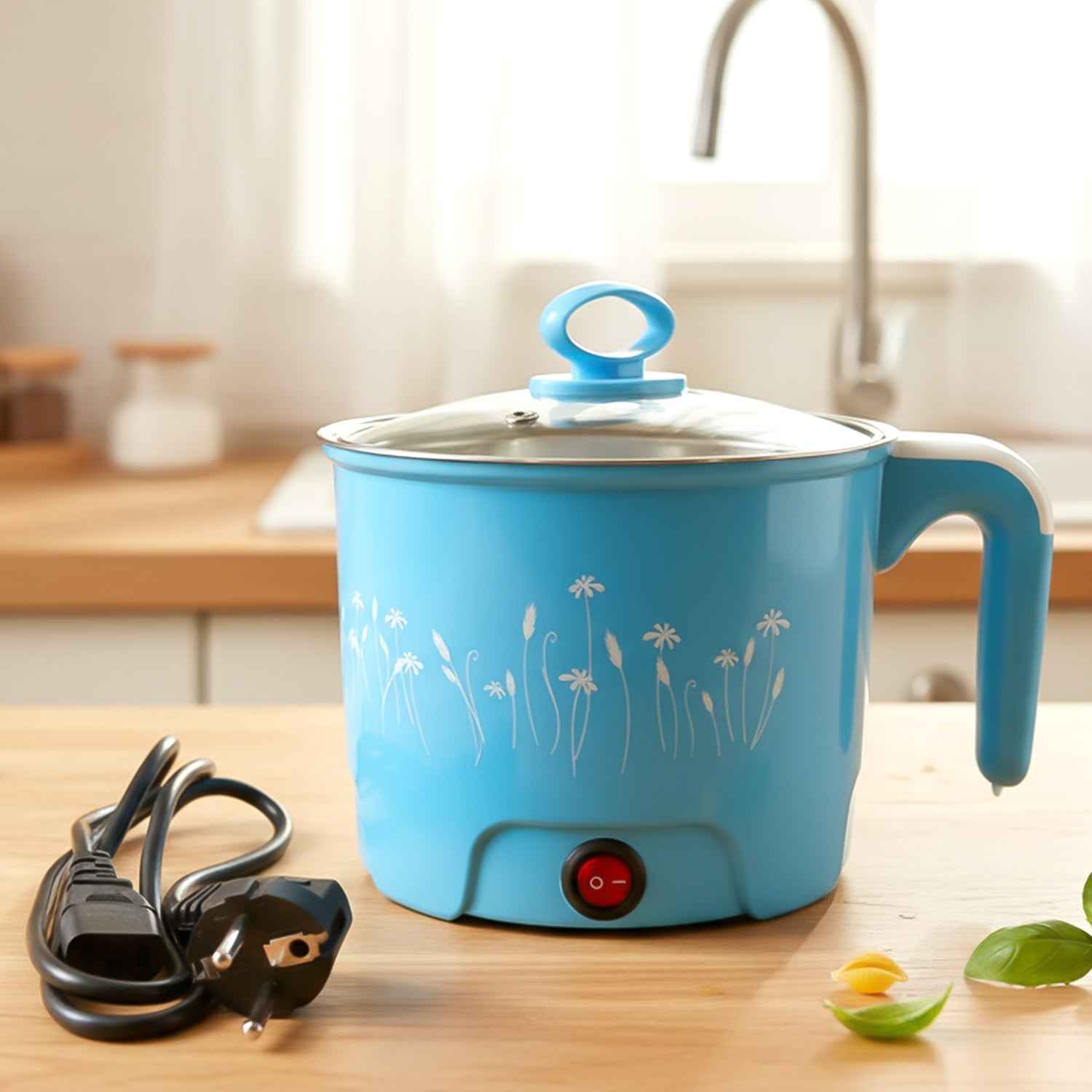 Electric Multifunction Cooking Pot – Compact & Portable Cooker