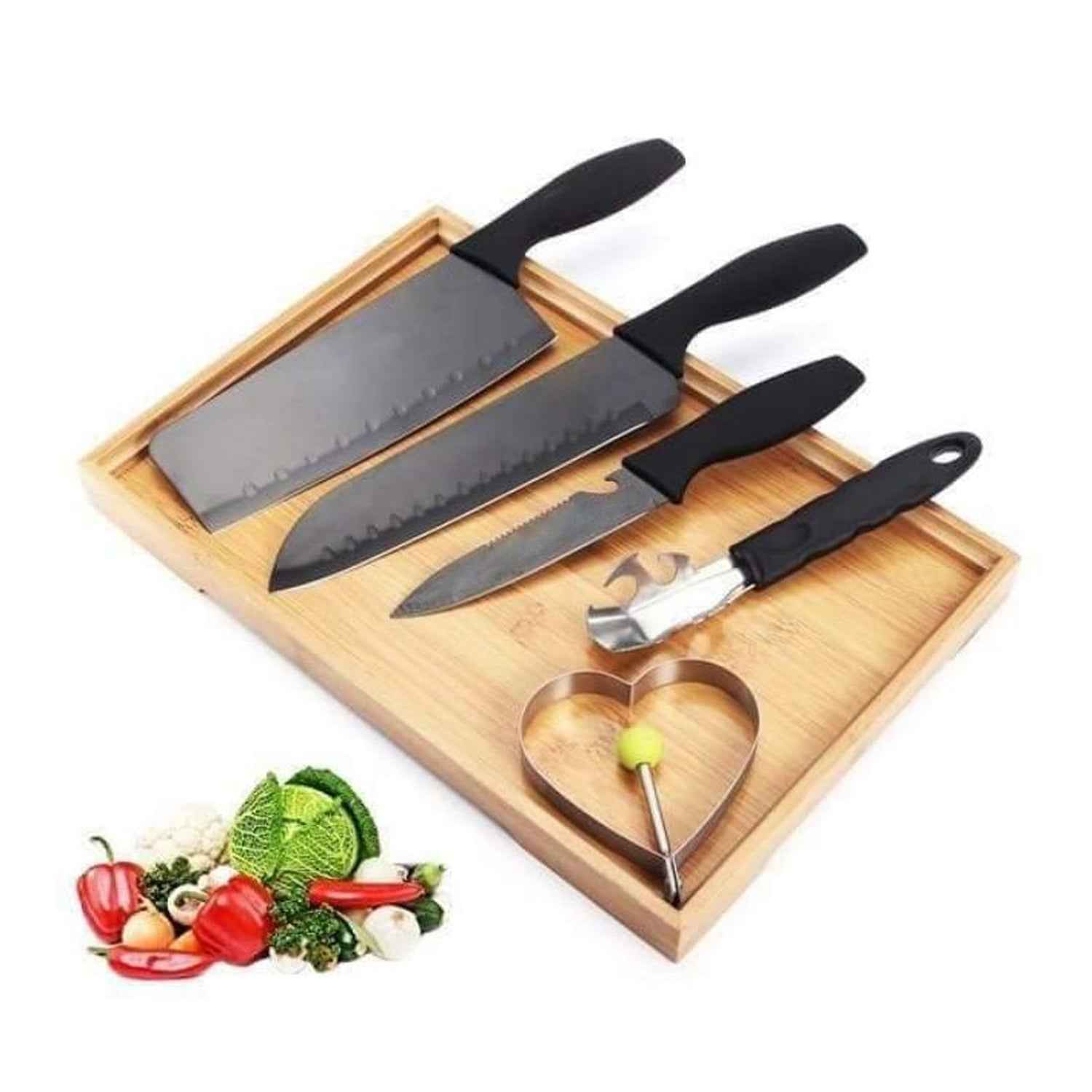 Stainless Steel Kitchen Knife Set – 5-Piece Professional |