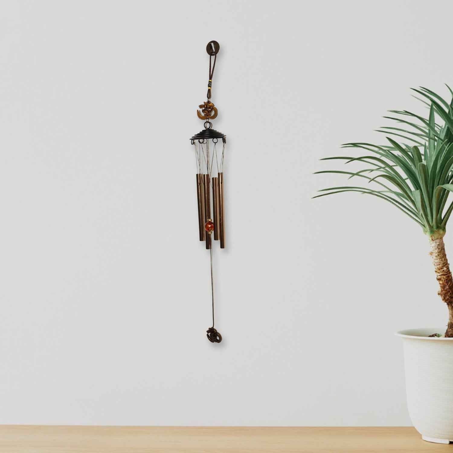 Metal Wind Chime with Om Symbol – Peaceful Spiritual Decor