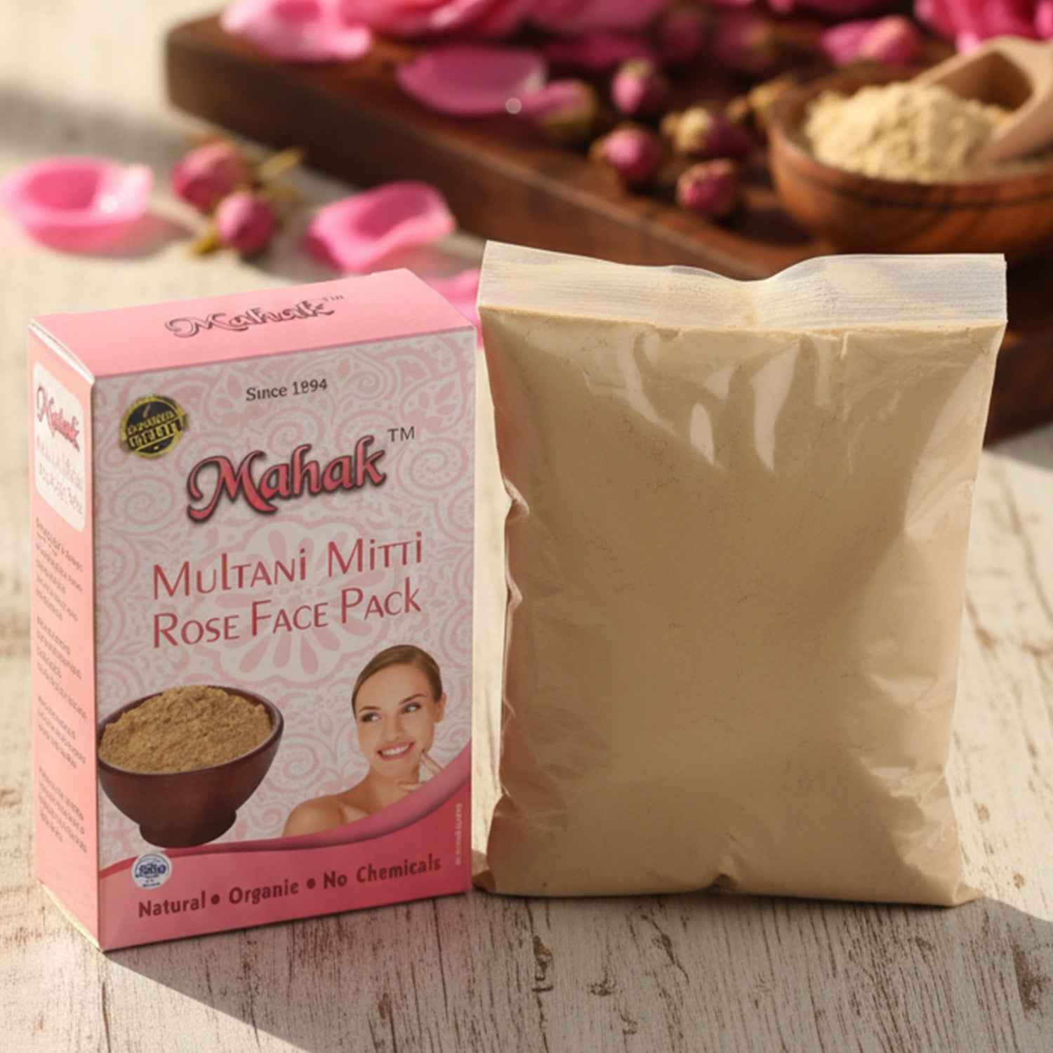 Multani Mitti & Rose Face Pack – Herbal Deep Cleansing 80 gm