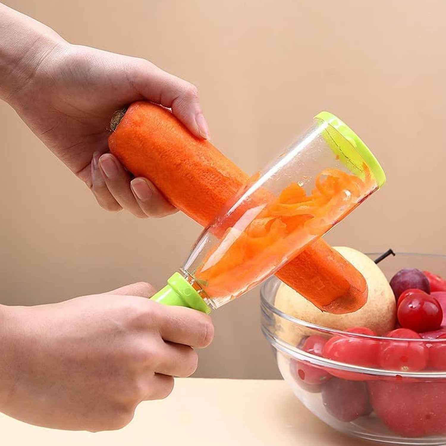 Smart Vegetable Peeler – Mess-Free with Container | Quickslice