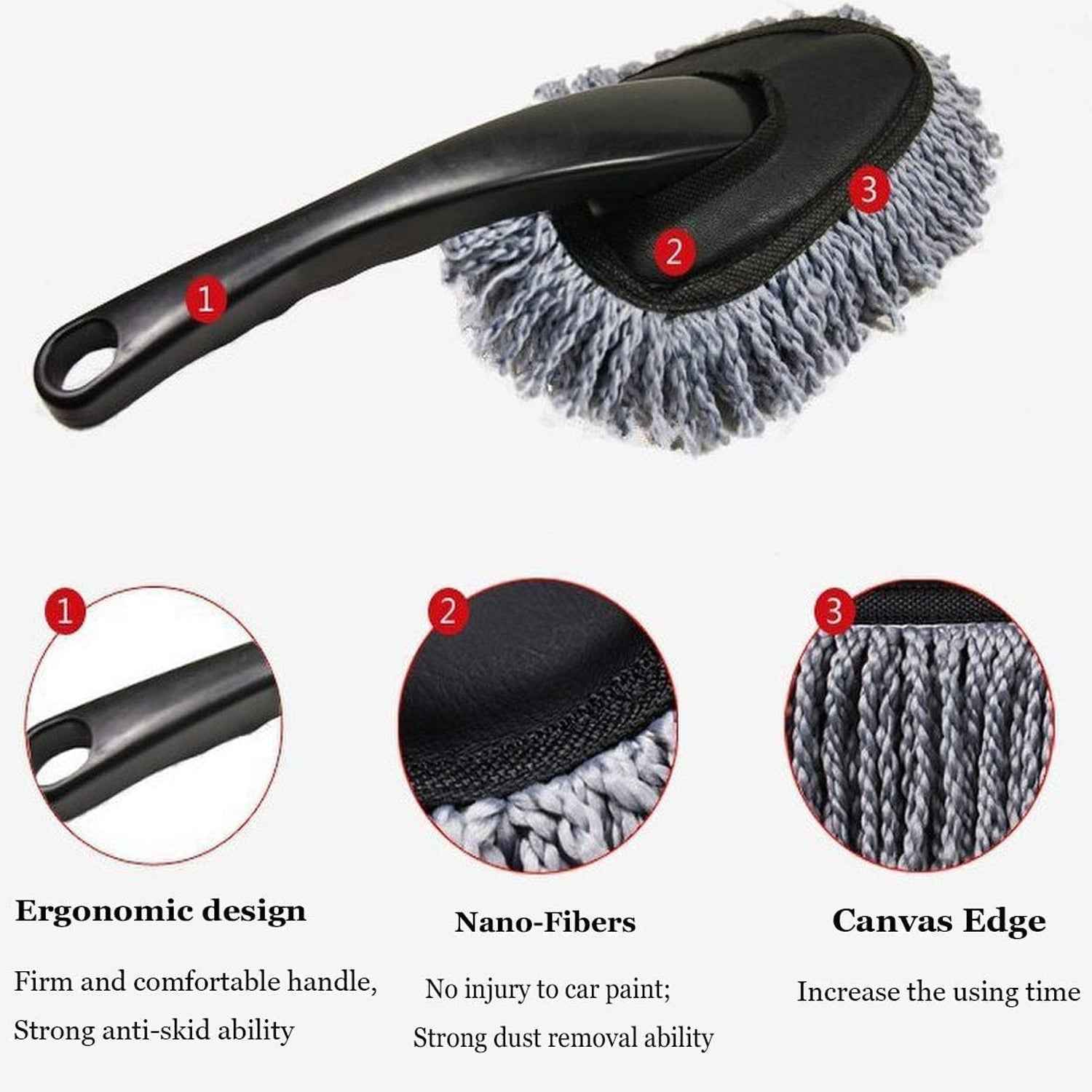 Microfiber Car Wash Brush – Streak-Free Cleaning | Velvet Wipe