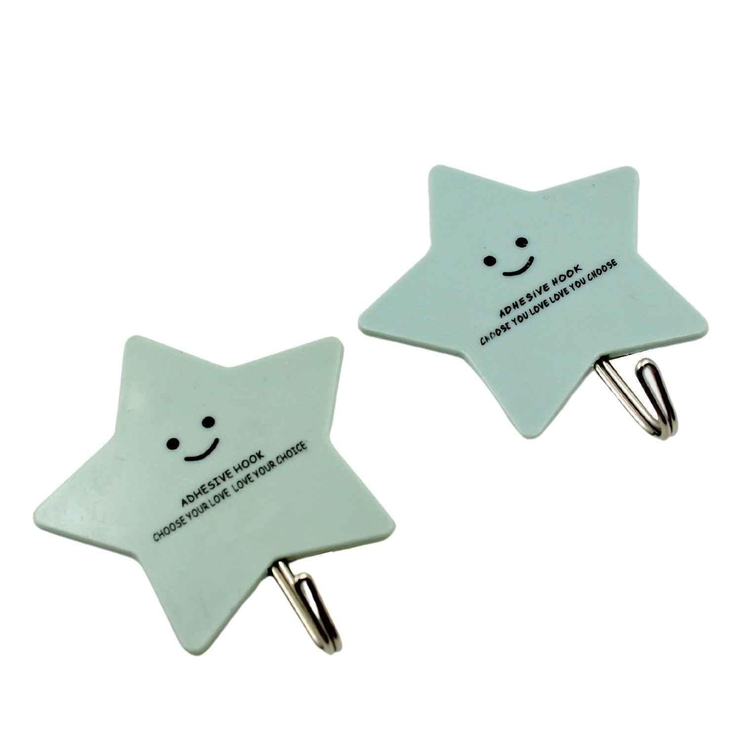 Close-up view of the robust adhesive backing on a GlimmerHome plastic sticky hook.