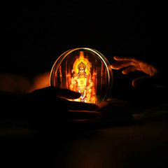 3D Hanuman Ji Acrylic LED Night Lamp – Warm Spiritual Glow