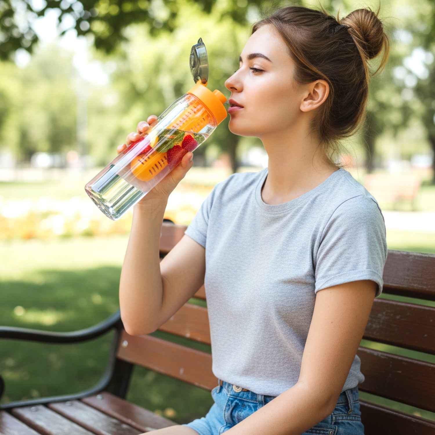 Fruit Infuser Water Bottle – Large Capacity & Leakproof Design