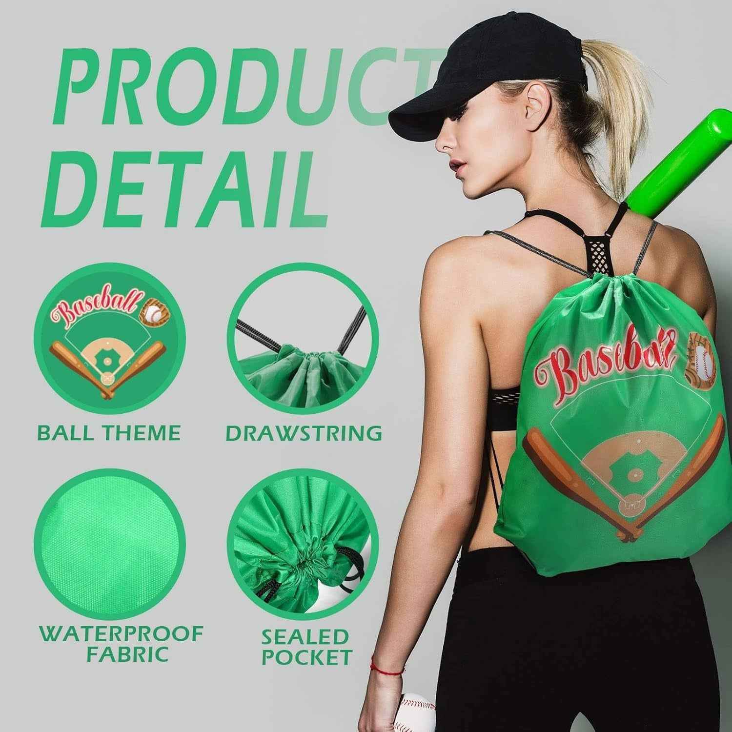 Water-Resistant Nylon Drawstring Backpack – Lightweight & Foldable