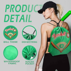 Water-Resistant Nylon Drawstring Backpack – Lightweight & Foldable