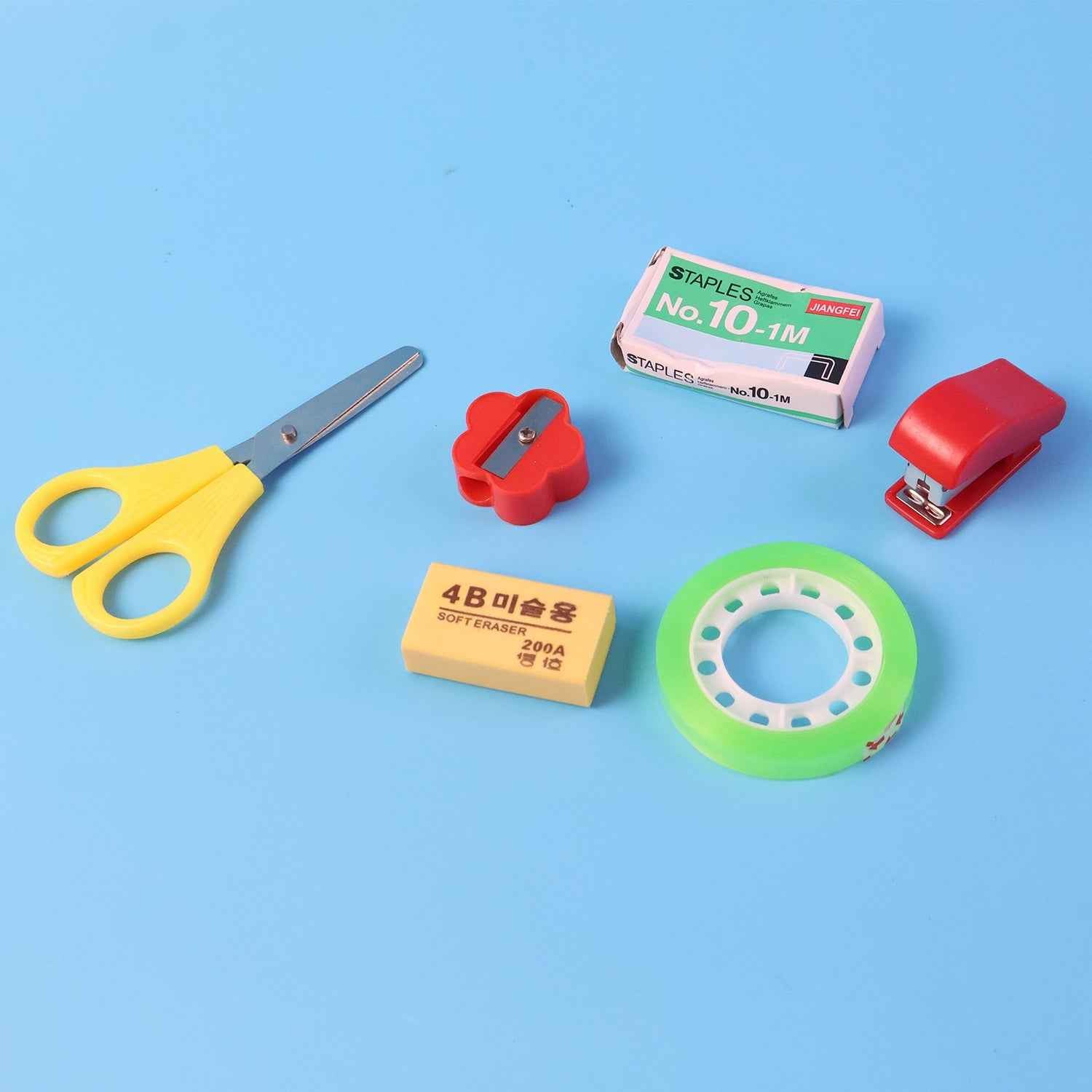 6 in 1 Mini Stationery Kit – Compact Essential Student Set
