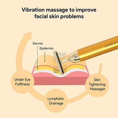 Vibrating Face Massager – Golden Energy for Radiant Skin | Velvet Wellness