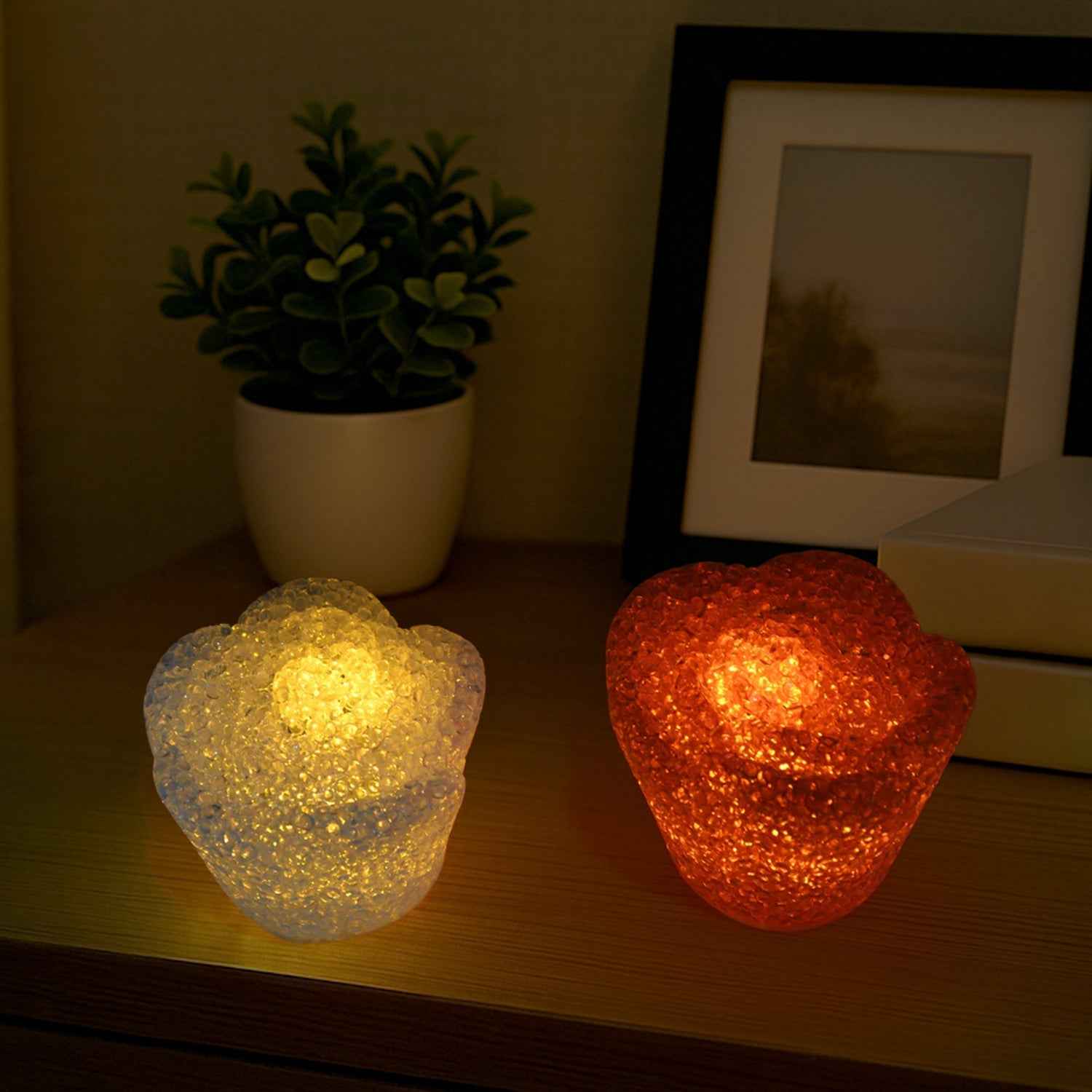 LED Crystal Night Light – Multi-Shape Mood Lamp | Styleva
