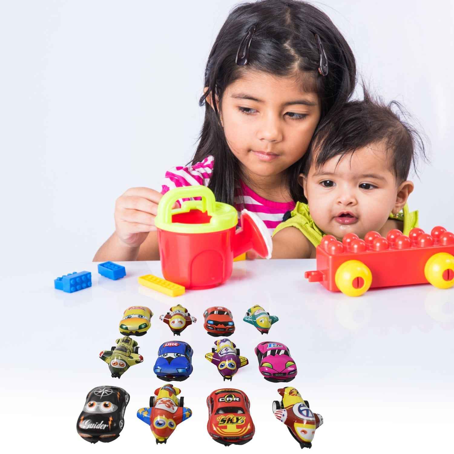 Mini Pull Back Car Toy Set – 12-Piece Vehicle Collection | Aditi
