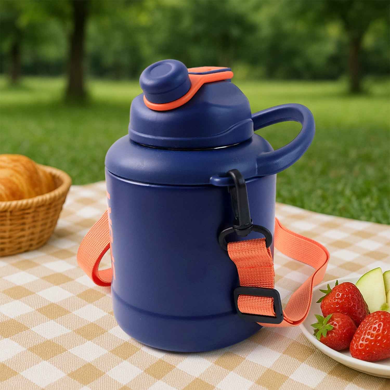 Sports Vacuum Bottle – Leak-Proof with Shoulder Strap