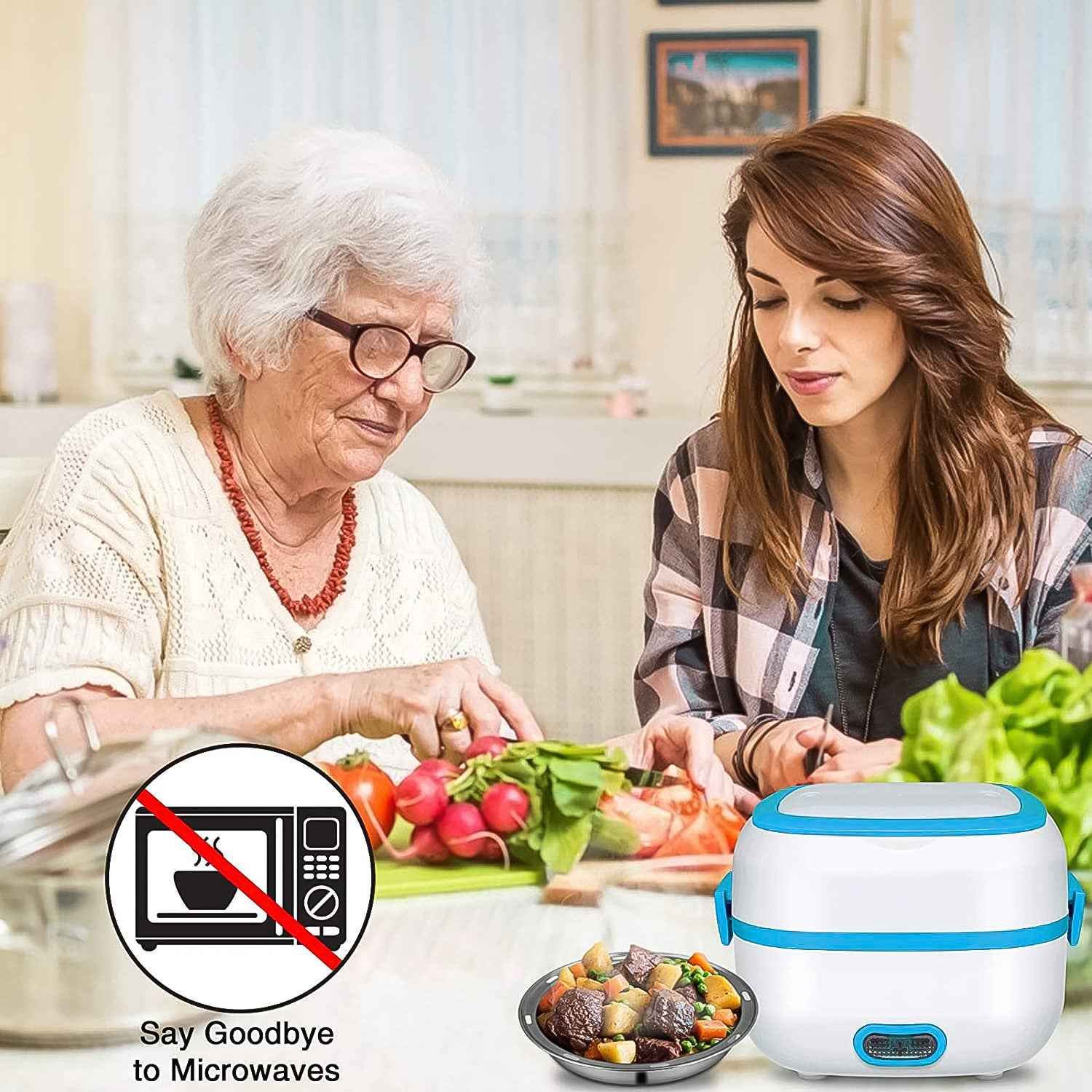 Electric Lunch Box – 3-in-1 Stainless Steel Food Heater | Lunchie Bunchie