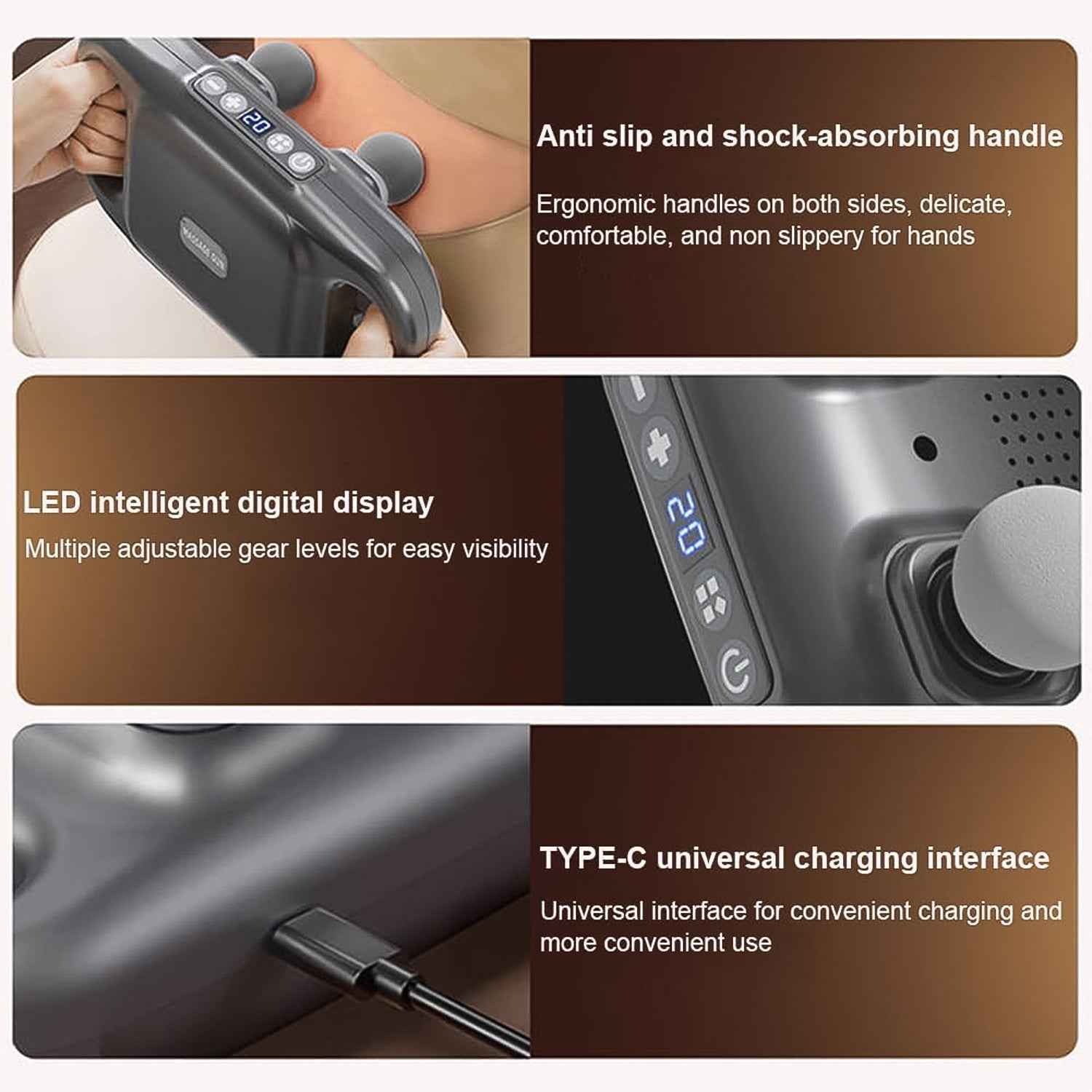 Deep Tissue Massage Gun – 4-Head Portable | Velvet Wellness