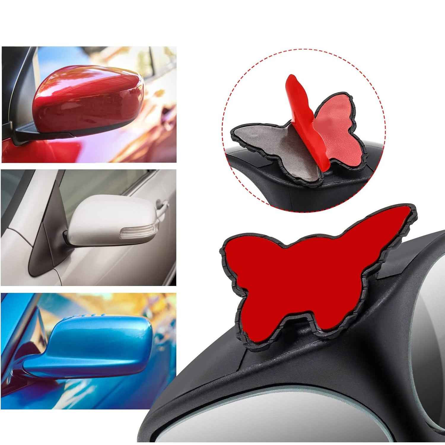 Car Blind Spot Mirror – 360° Rotation with HD Glass for Safety