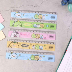 Plastic Ruler Set for Kids – Durable Cartoon Design, 5 Pieces