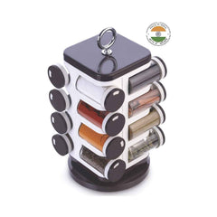 Revolving Spice Rack – 16 PC Plastic Jars, 100ml Each | Ganesh