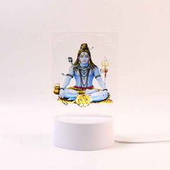 Lord Shiva 3D LED Frame – Soft Warm White Light Decor