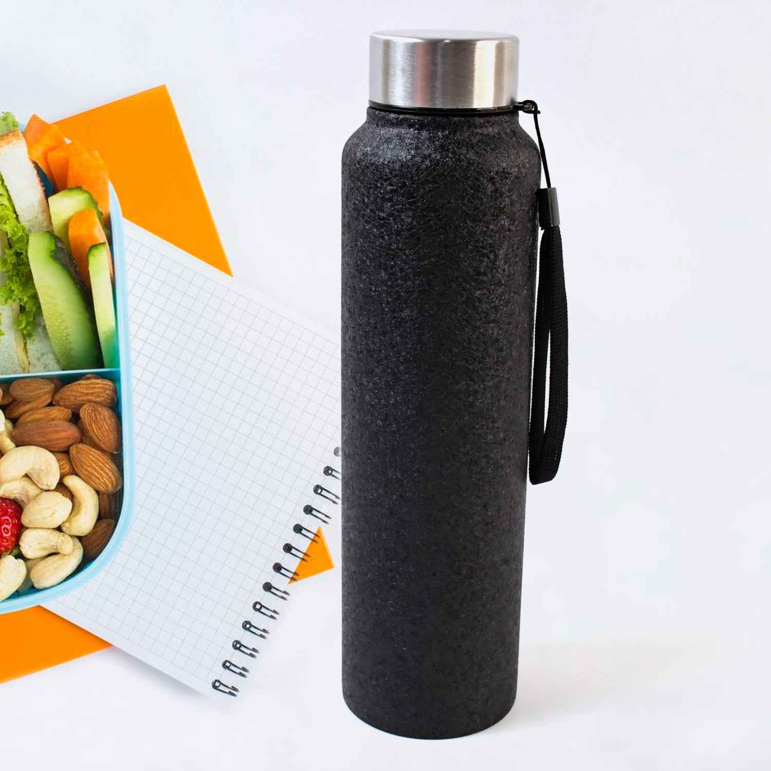 1000 ML stainless steel vacuum insulated water bottle in black color