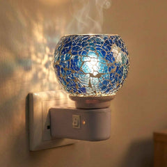 Mosaic Glass Night Lamp – Decorative Warm Glow Plug-in Light