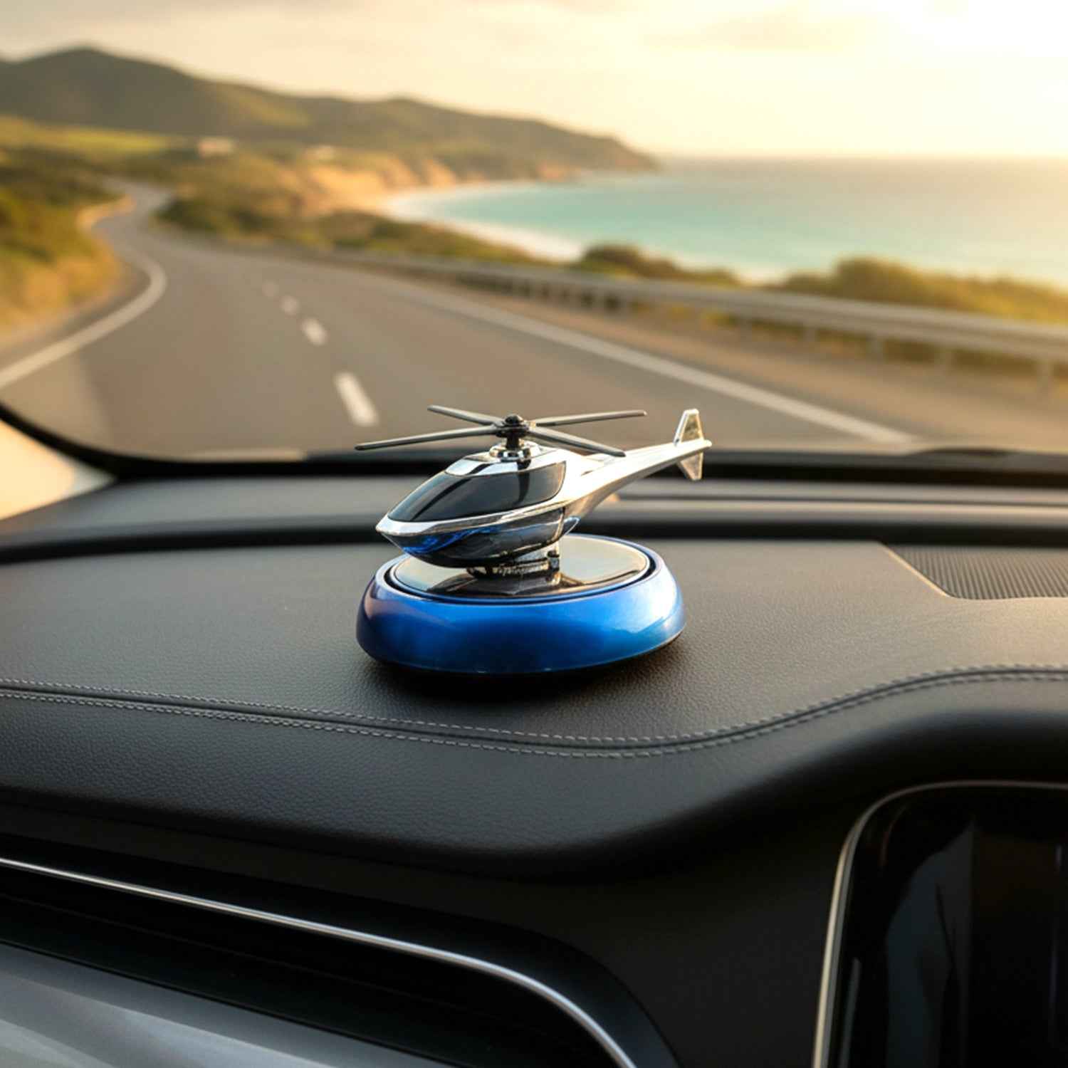 Solar Helicopter Car Air Freshener – Rotates & Freshens Dashboard