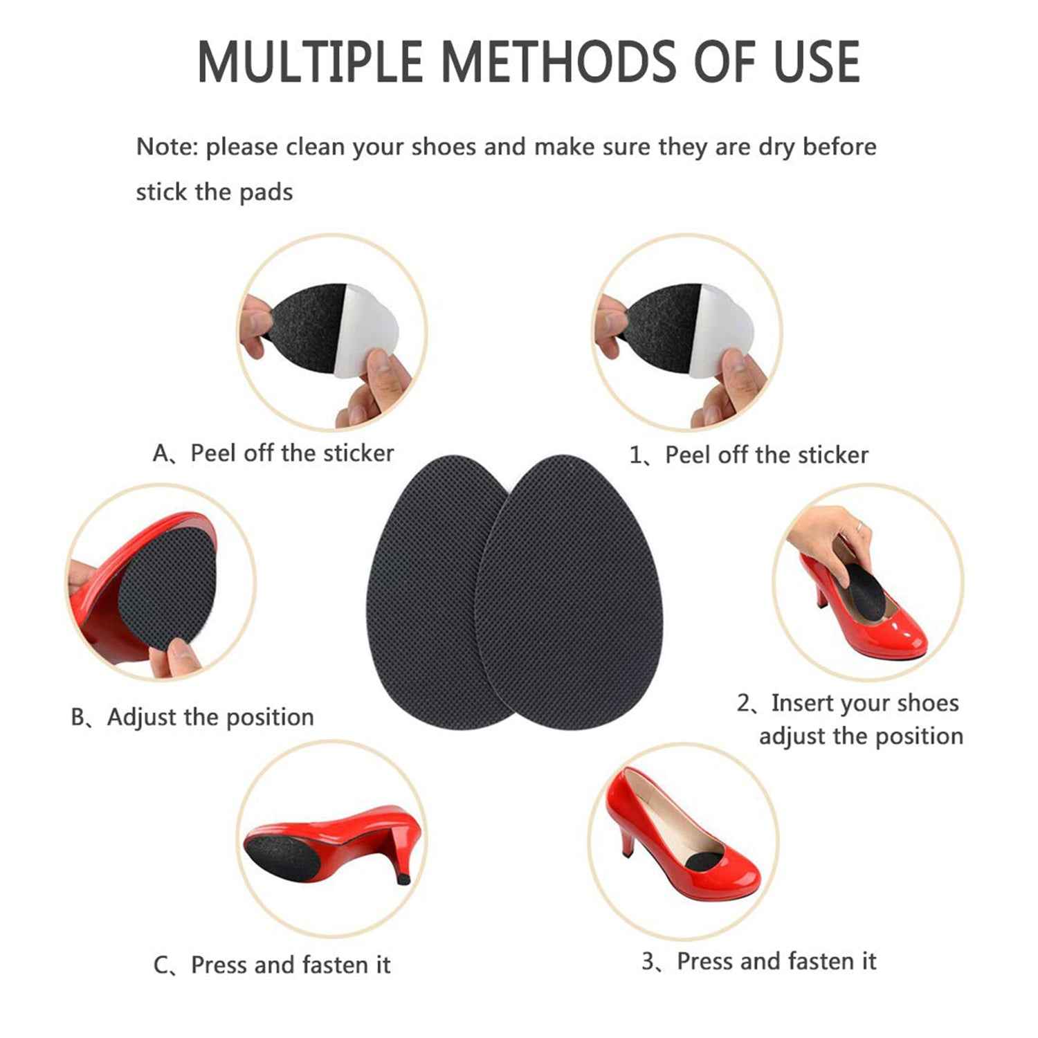 Anti-Slip Shoe Grip Sticker – Durable Self-Adhesive Traction Pad