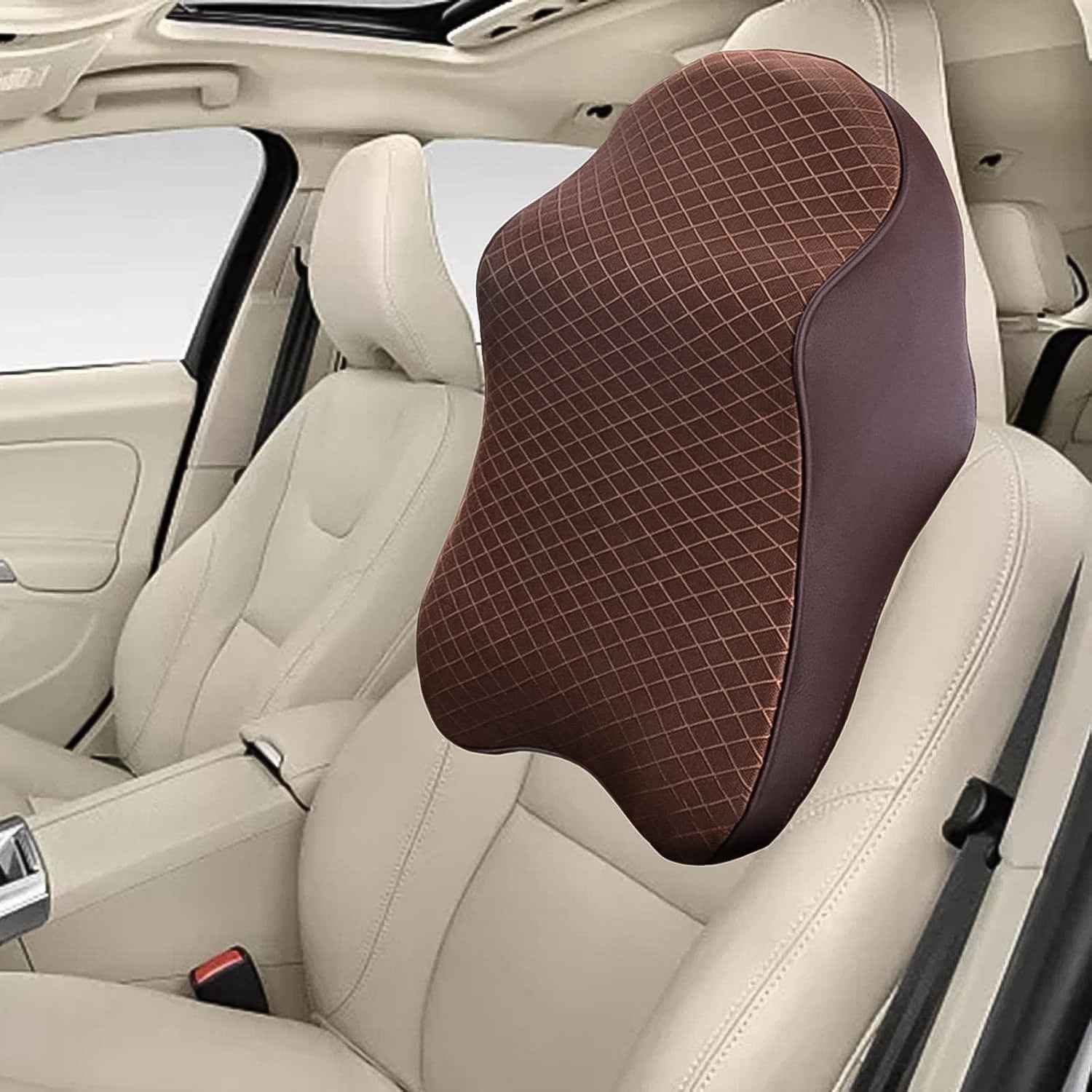 Memory Foam Car Neck Pillow – Ergonomic Support for Driving | Velvet Wheels
