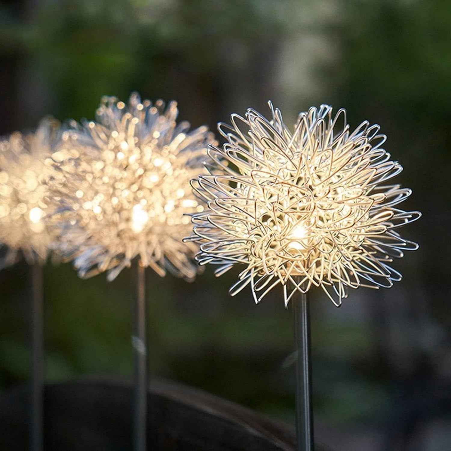 Solar Powered Dandelion Garden Lights – 2 Pc Multicolor LEDs
