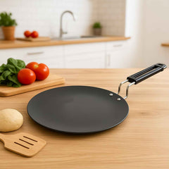 10 Inch Non-Stick Flat Roti Tawa – Durable Even Cooking