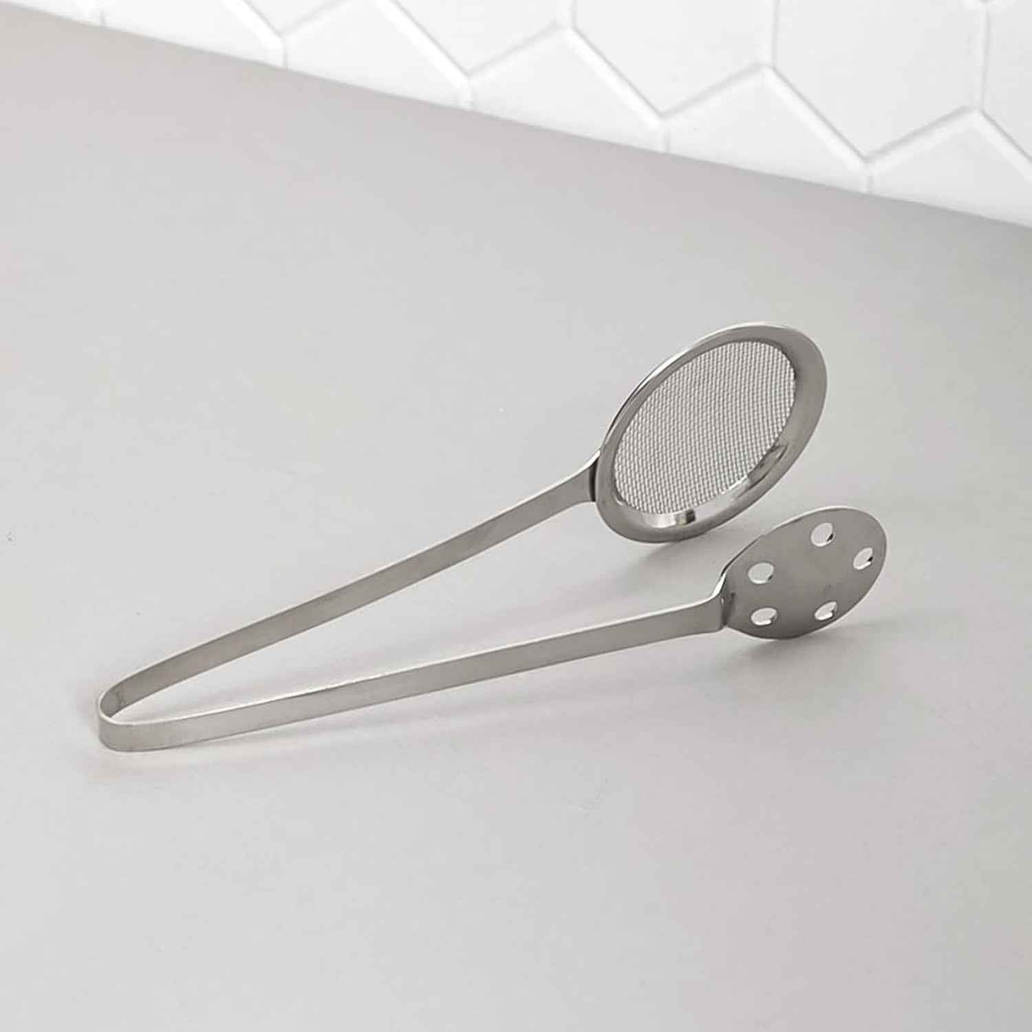 Stainless Steel Skimmer Serving Tong – Durable Multi-Use Kitchen Tool