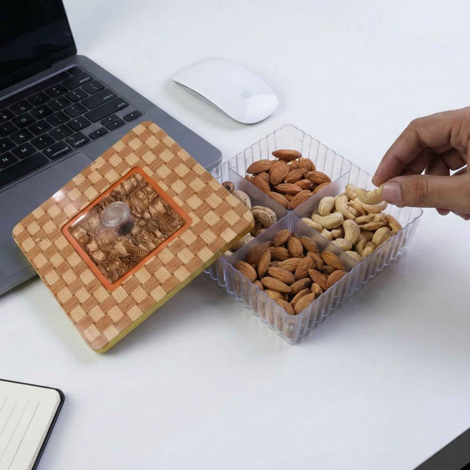 Plastic Dry Fruit Box – 4 Compartment Airtight Storage | Lunchie Bunchie